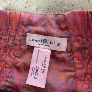 Natural Life Floral Smocked Running Shorts Womens‎ M Pink Orange Iridescent thumbnail 4