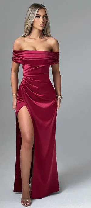 Gwendolyn Maxi Dress - Burgundy thumbnail 1