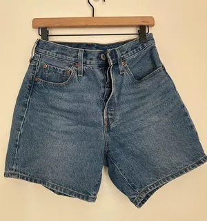 Levi's High Rise Classic Denim Button Fly Dad Shorts. 27 thumbnail 7
