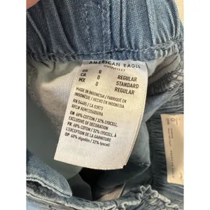 NEW American Eagle Denim‎ Relaxed Mom Jogger Sz 0 Medium Wash Cargo High Rise thumbnail 13