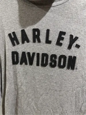 Harley-Davidson Gray Black Logo Turtleneck Pullover Size Large thumbnail 4
