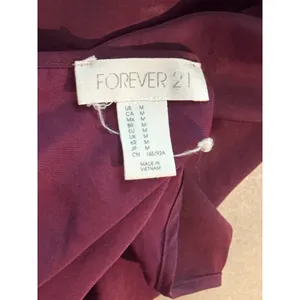 Forever 21 Womens Burgundy‎ Sleeveless Mini Dress size medium light weight thumbnail 4