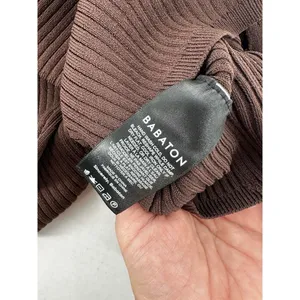 Babaton Aritzia Sweater Sz Xs Sculpt Knit Tie Open Back Ribbed Brown Mockneck​ thumbnail 14