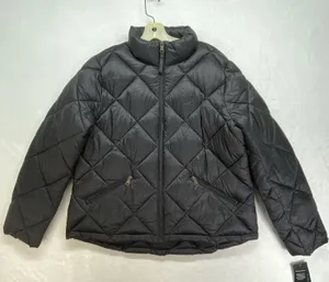 Lauren Ralph Lauren Black Label Puffer Jacket Black Womens L NWT thumbnail 1