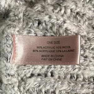 Lagenlook One Size Gray Chunky Cable Knit Wool Cardigan Cozy Minimalist Boho thumbnail 6