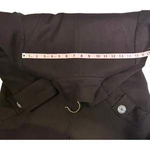 Kristen Blake Single Breasted Fine Australian Wool Button Pea Coat Brown S 6 thumbnail 16
