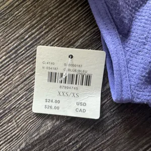 NWT Anthropologie Seamless Square‎ next Crop Tank Blue Size XXS/XS thumbnail 3