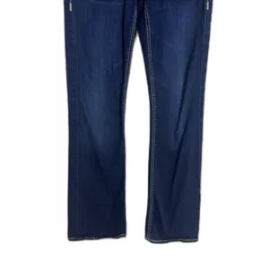 BKE Denim Stella Jeans Womens 28L Dark Wash Blue Bootcut Stretch Contrast Stitch thumbnail 4