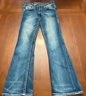 Rock Revival Bliss Dark Indigo Bootcut Jeans are a size 27. thumbnail 10