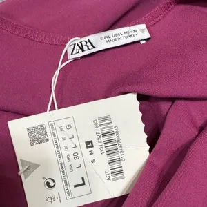 NWT.‎ ZARA PINK FLOWY OPEN SHOULDER DRESS SIZE large thumbnail 9