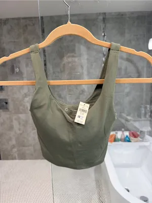 Aerie Offline Olive Green Scoop Neck Crop Tank Top - Women's XXS (new with tags) thumbnail 5