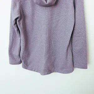 [The North Face] Purple Knit Stitch Fleece Hoodie Snap Button Mock Neck Sz Large thumbnail 7