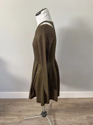 Urban Outfitters Cooperative Gold Shimmer Mini Dress thumbnail 6