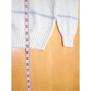 Vintage Catalina Unisex White Pastel Stripes Y2k Oversized Pullover Sweater Sz M thumbnail 5
