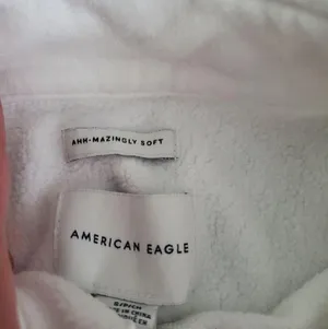 American Eagle Ann-mazingly soft cropped 1/4 zip in white size small wom… thumbnail 4