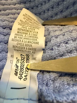 Offline by Aerie NWT Takes Two to Tango Oversized Waffle Thermal Top Blue XS thumbnail 8