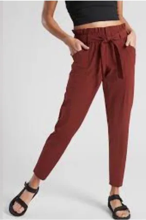 NWT Abercrombie & Fitch Rust Brown Women's Trousers 088 thumbnail 1