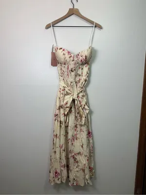 V. Chapman Valentina Midi Dress in English Rose thumbnail 4