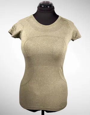 Women’s Lululemon Heathered Fatigue Green Swiftly Tech Crew Neck Tee Size 6 thumbnail 1