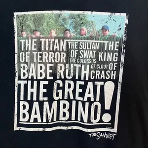 The Sandlot The Great Bambino Women's V-Neck T-Shirt Size Medium thumbnail 3