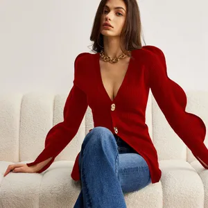 Commense Turn Lock Wave-Sleeve Cardigan size Xs thumbnail 1
