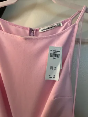 NWT Abercrombie & Fitch boatneck side cutout pink midi dress thumbnail 2