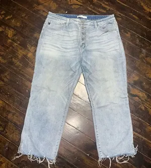 Kancan distressed acid wash wide leg 32 normcore jeans thumbnail 1