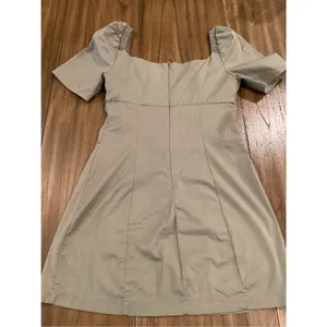 Mable babydoll short sleeve cotton blend green mini dress small thumbnail 6