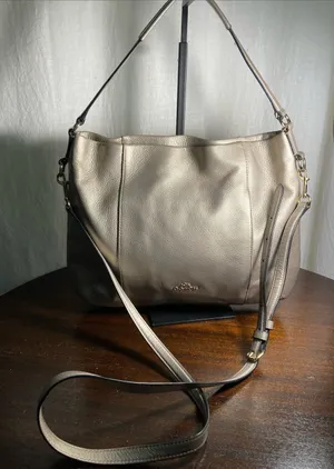 Coach Isabelle 2 way carry Pebbled Leather Shoulder or crossbody or tote thumbnail 1