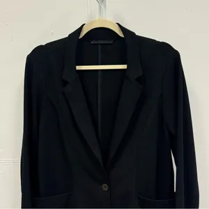QOR Women’s Commuter Travel Jacket Performance Single Button Blazer Pockets Lg‎ thumbnail 4