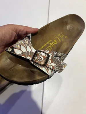Papillio by Birkenstock Madrid sandals with a peacock brown patterned strap 7 thumbnail 3