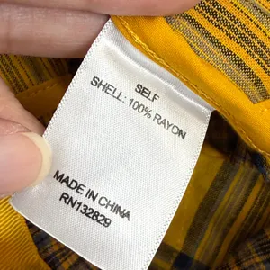 LPA Butter Yellow Plaid‎ High Waisted Straight Leg Pants Women's XS thumbnail 7