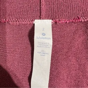 Lululemon Blissful Zen Merino‎ Wool Wrap Sweater Pink Size 2 thumbnail 12
