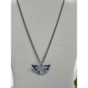 Necklace Lot: 3 Butterfly Silver Tone Pendant Chain‎ Jewelry thumbnail 4
