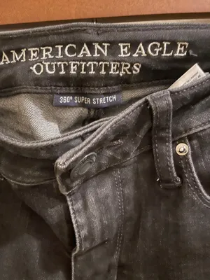 American Eagle Outfitters 360 Super Stretch AEO Denim Skinny Black Jeans thumbnail 2
