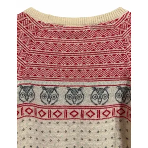 Woolrich Owls Fair Isle Wool Mohair Sweater Women's Size‎ Medium thumbnail 4