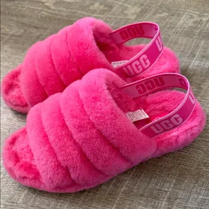UGG Fluff Yeah Slide Hot Pink Size 9 thumbnail 1