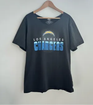 Los Angeles Chargers off-the-shoulder tee thumbnail 1
