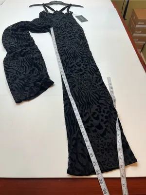 Outcast Jana Pants Black Animal Print Stretch‎ Womens Size Small Low Rise NEW thumbnail 9