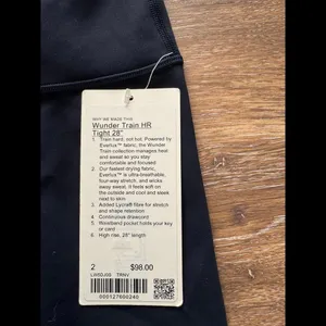 Lululemon Wunder Train High Rise 28” True Navy Size 2 NWT thumbnail 4