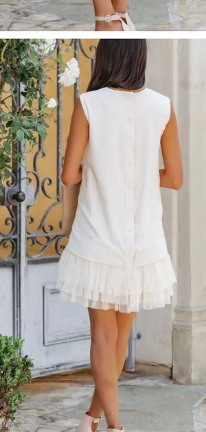 Vici New -Crown Tulle Mini Dress - Cream thumbnail 6