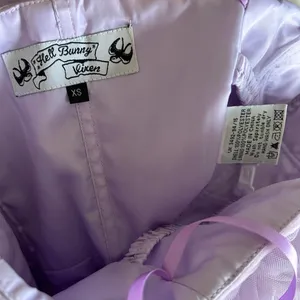 Hell Bunny Tamara Vixen Lilac Tulle Corset Midi Dress Fairycore XS whimsi goth thumbnail 6