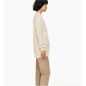 Aritzia Wilfred Free Hush Knit Oversized‎ Cardigan Size XS Cream Off White thumbnail 4