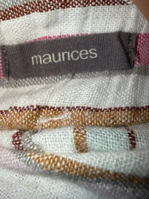 Maurices Linen Blend High-Rise Striped Elastic Waist Shorts thumbnail 7