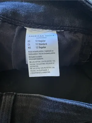 American Eagle Next Level Stretch Jegging Black Womens Size 12 Mid Rise thumbnail 9