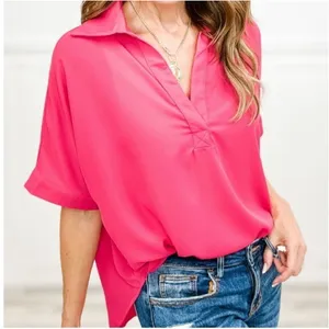 ✨EESOME COLLARD PINK SZ MEDIUM BLOUSE✨ thumbnail 1