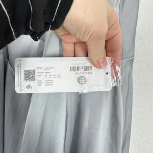 Azazie Size 16 NEW Davis Bridesmaid Dress Silver Pebble Formal Evening‎ Gown thumbnail 5