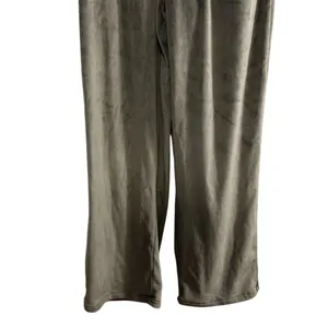 Skims Women's Gray Velour Wide-Leg High Rise Pull-On Pants Size‎ S thumbnail 5