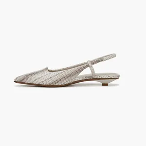 NEW FRANCO SARTO Palmira Slingback Pointed Toe Pump Color: Grey Snake Print thumbnail 10