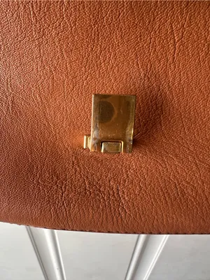 Cole Haan Valise Jenna Cognac Leather Crossbody Shoulder Bag Turn Lock Purse thumbnail 7
